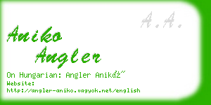 aniko angler business card